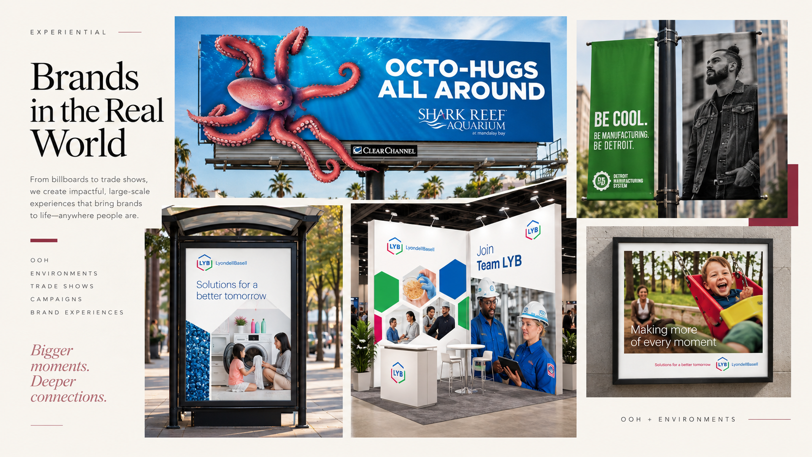 Selected experiential and environmental work from Alexis D. Miasel's career portfolio